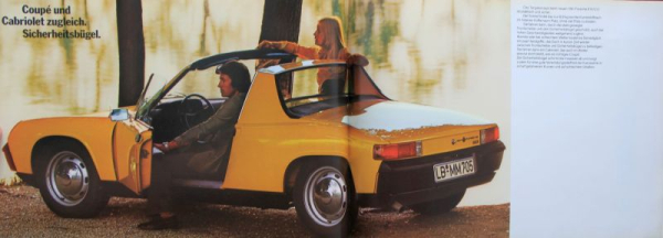 Porsche 914 Modelprogram 1969 Carbrochure (10069)